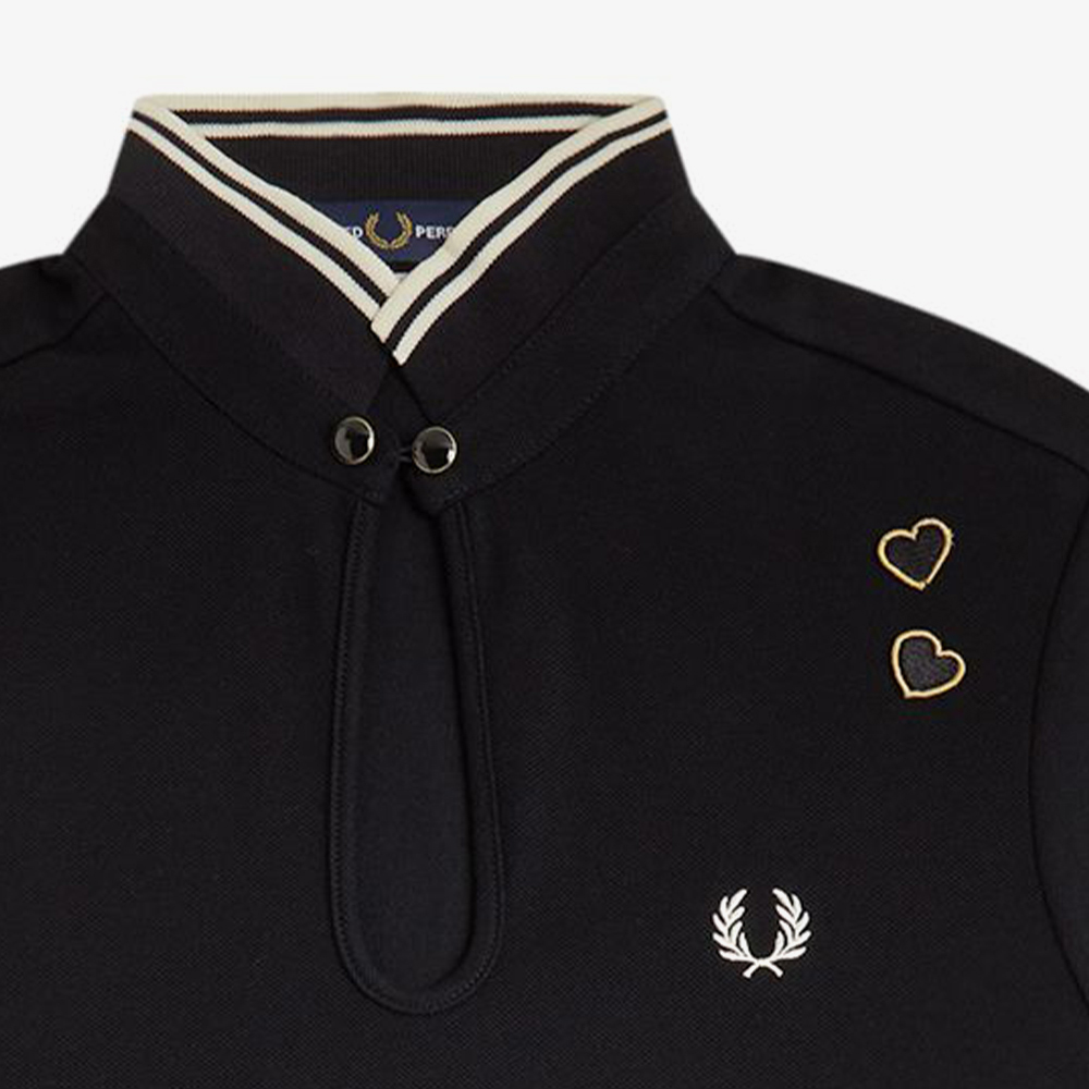 프레드페리x에이미와인하우스 프린트 트림 피케 드레스 블랙(Fred Perry Womens Printed Trim Pique Dress Black) - 6