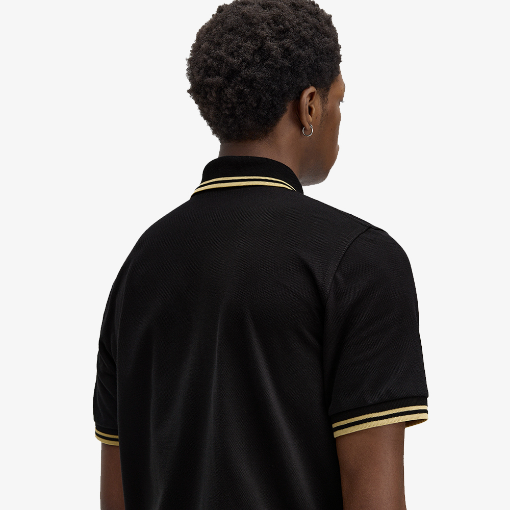프레드페리 M12 트윈 팁 프레드페리 셔츠 블랙/샴페인(Fred Perry M12 Twin Tipped Fred Perry Shirt Black/Champagne) - 5