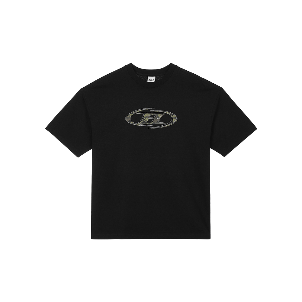 본투윈 카모 B 로고 티셔츠 블랙