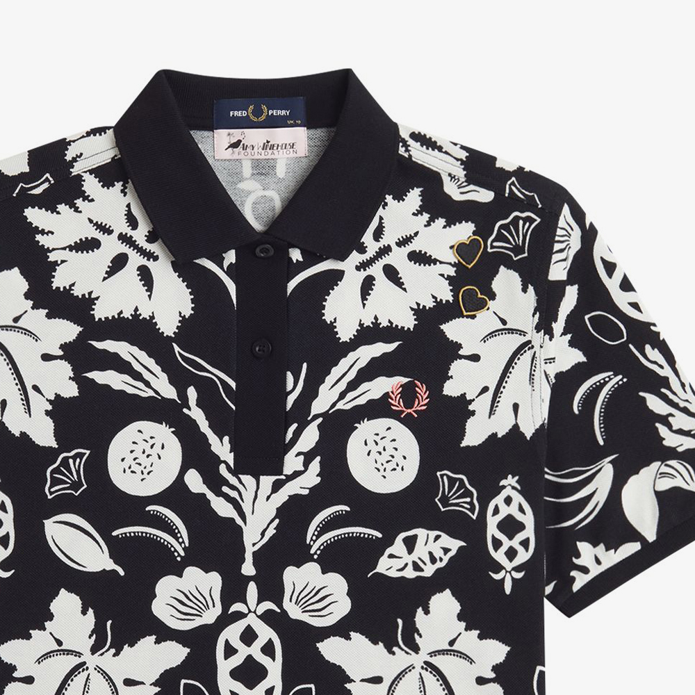 프레드페리x에이미와인하우스 프린트 프레드페리 셔츠 블랙(Fred Perry Womens Printed Fred Perry Shirt Black) - 6