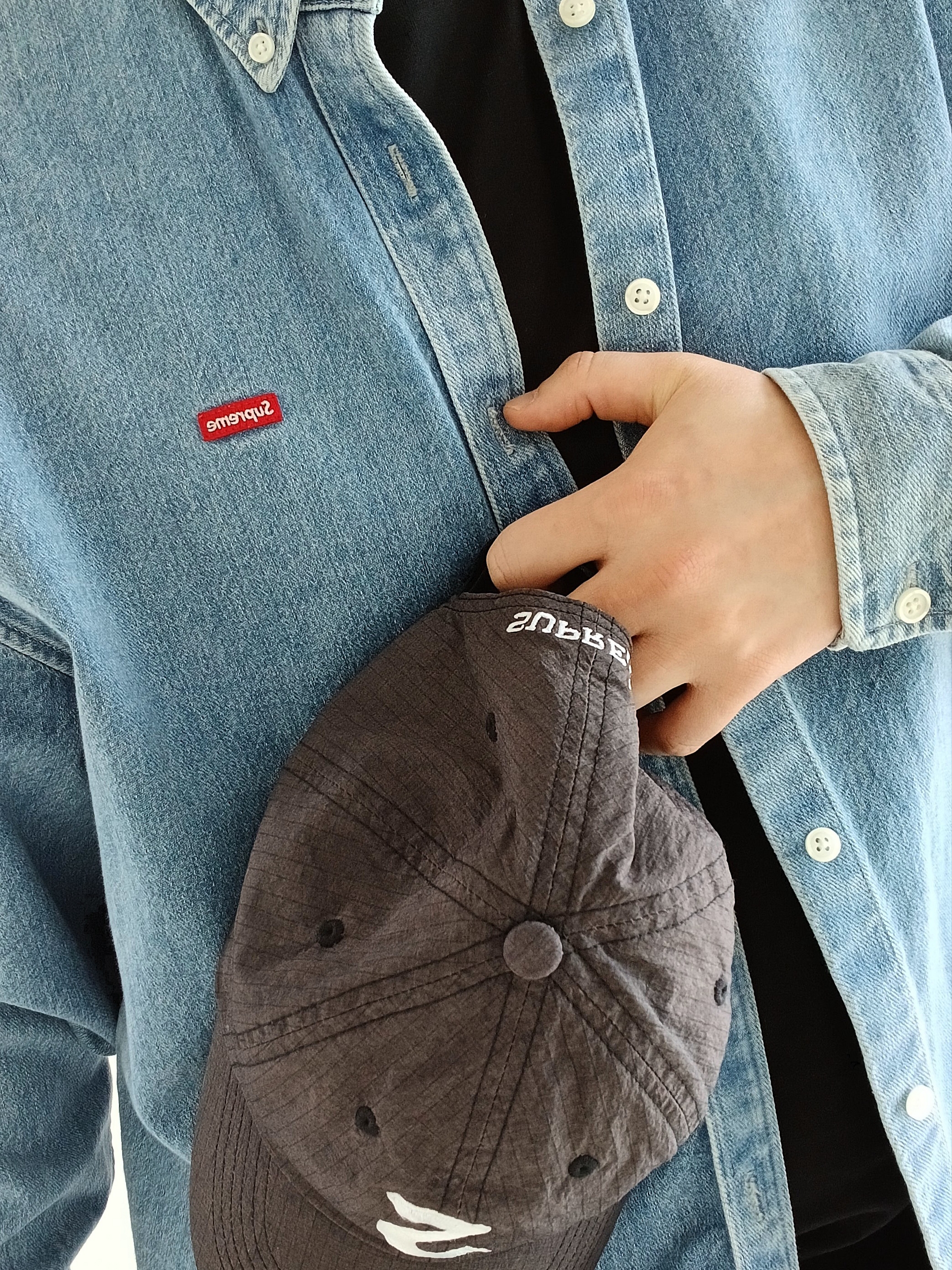 Supreme Cordura Ripstop S Logo 6-Panel Black - 23SS, Arc'teryx Kragg SL Cotton Bird Word SS T-Shirt Black Electra 착용 스타일 - 2