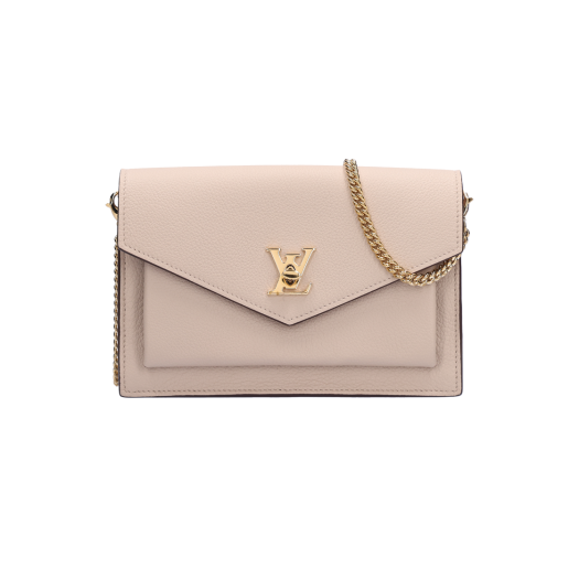 M80673 Louis Vuitton Mylockme Chain Pochette Mini Bag Greige