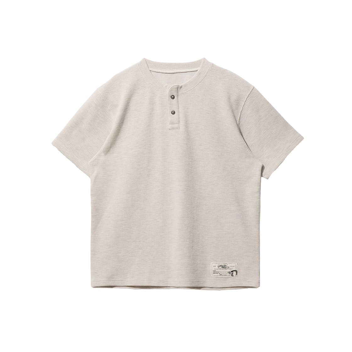 오가프 와플 헨리넥 티 오트밀(Ogarp Waffle Henley Neck Tee Oatmeal)