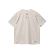 Ogarp Waffle Henley Neck Tee Oatmeal