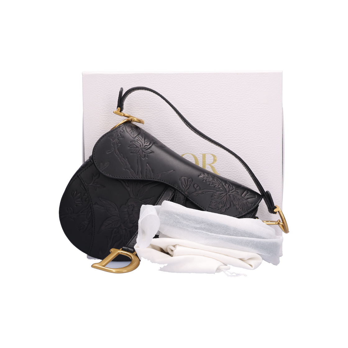 M0455CBGD [B등급] Dior Vintage Saddle Bag Strap Black - #6