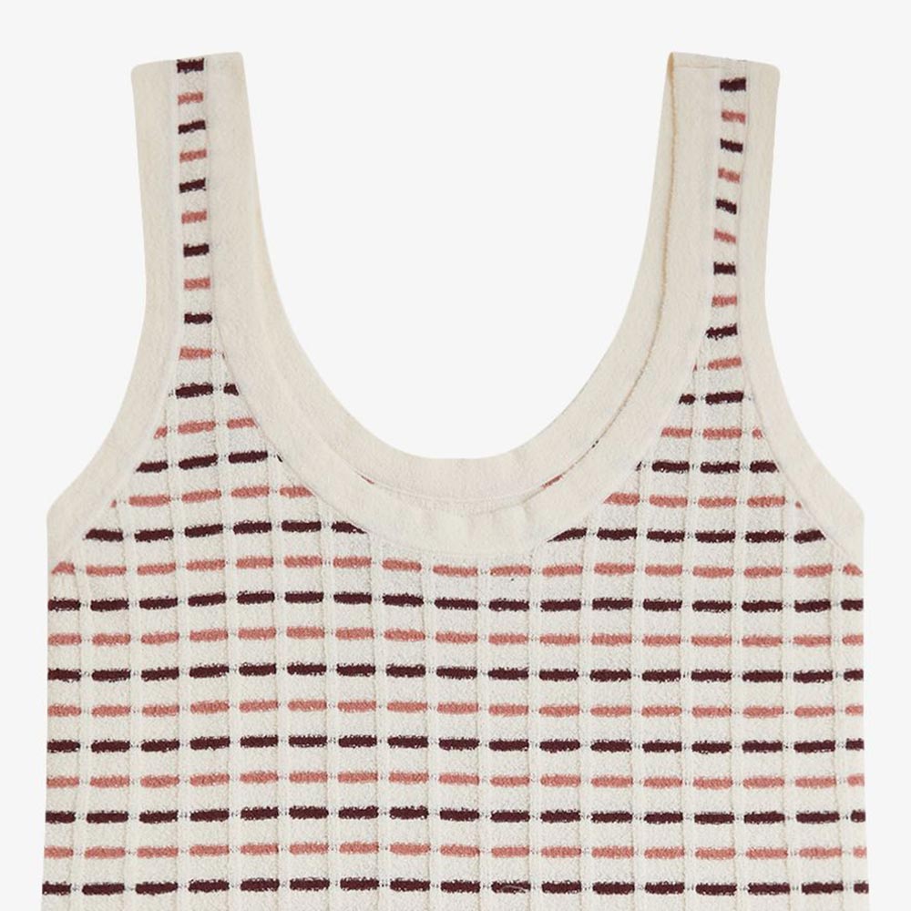 프레드페리 우먼스 부클 니트 드레스 실키피치(Fred Perry Womens Boucle Knitted Dress Silky Peach) - 6