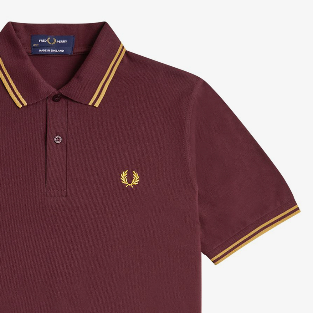프레드페리 M12 트윈 팁 프레드페리 셔츠 옥스블러드/허니콤(Fred Perry M12 Twin Tipped Fred Perry Shirt Oxblood/Honeycmb) - 6