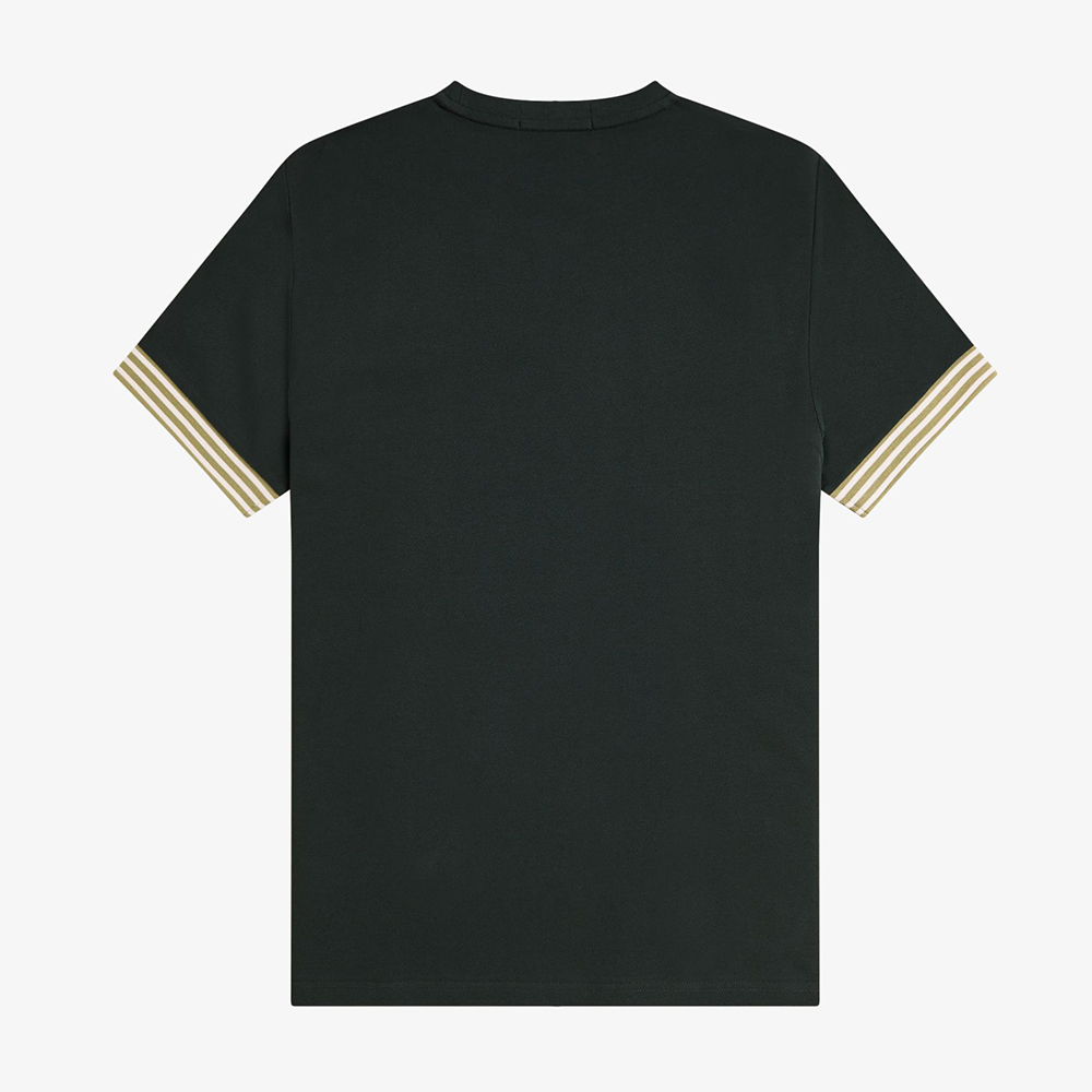 프레드페리 스트라이프 커프 티셔츠 나이트그린(Fred Perry Striped Cuff T-Shirt Night Green) - 2