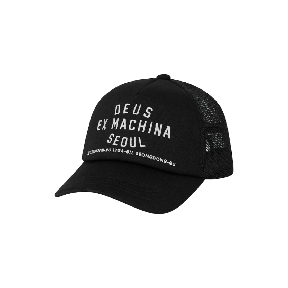 D255UHA030099 [6% 적립] Deus Ex Machina Seoul College Address Trucker Asian Fit Black