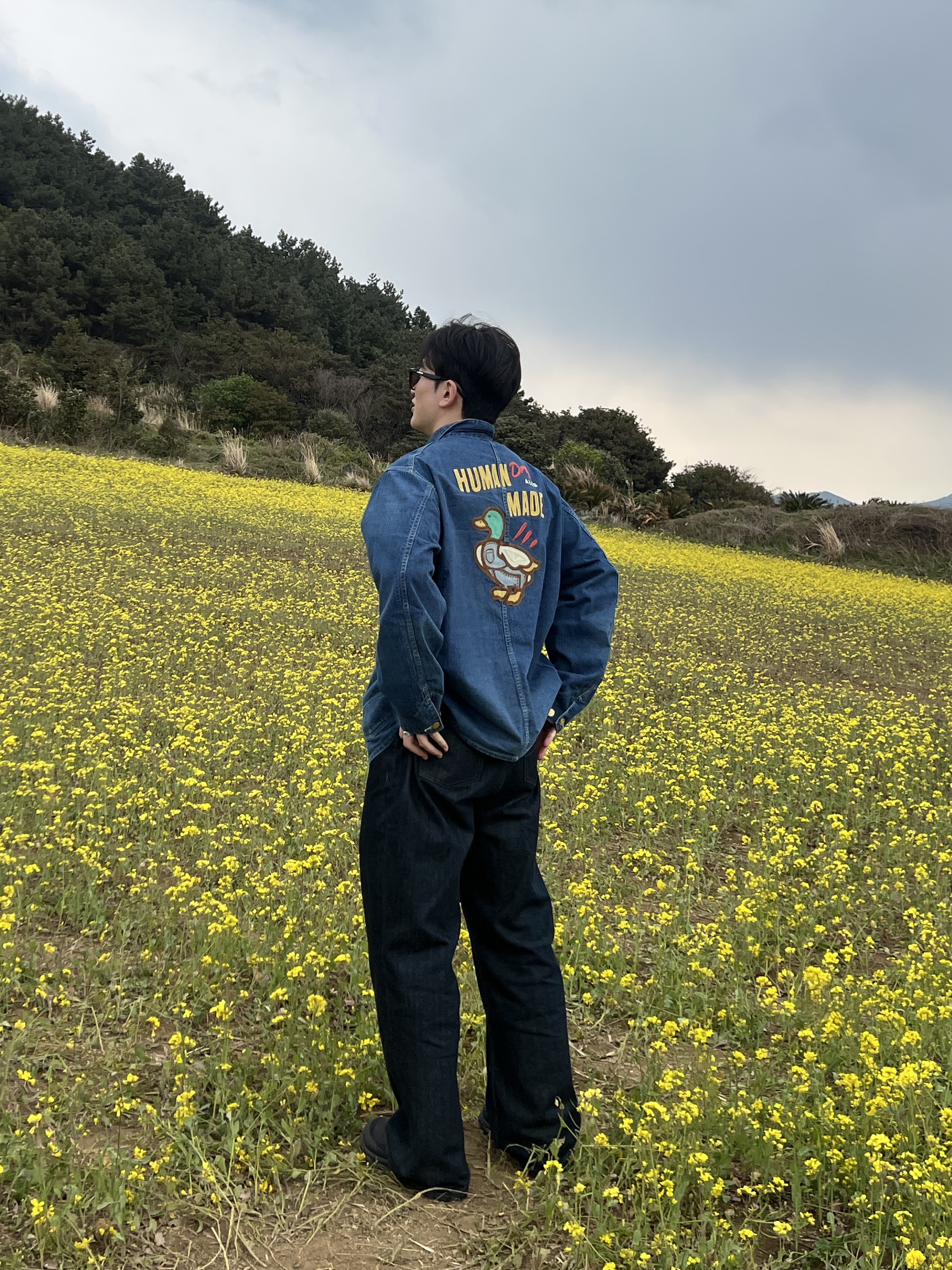 Human Made Denim Coverall Future Indigo 착용 스타일 - 3