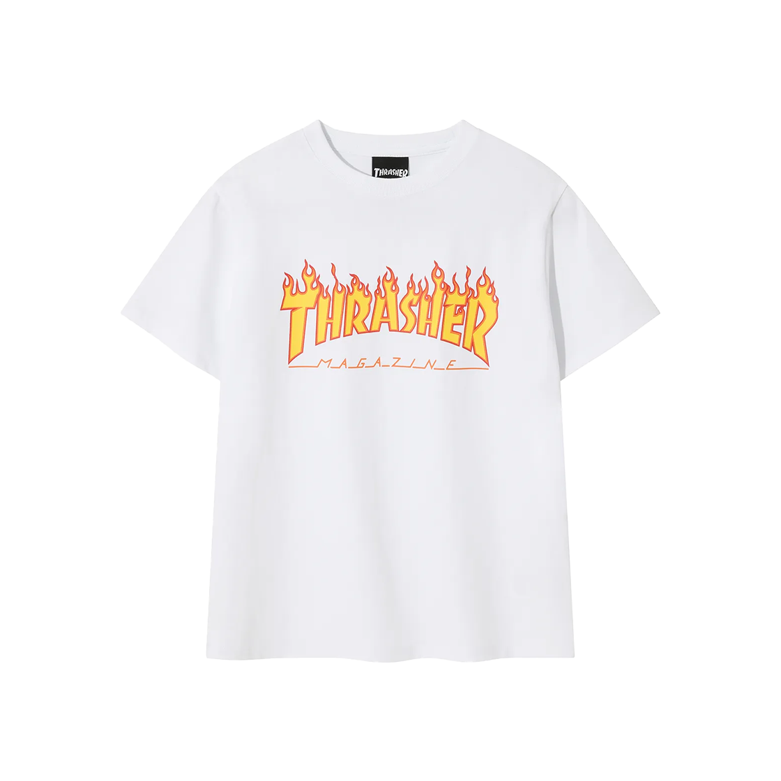 TR2502ST71WH THRASHER (W) Flame Short Sleeve T-Shirt White