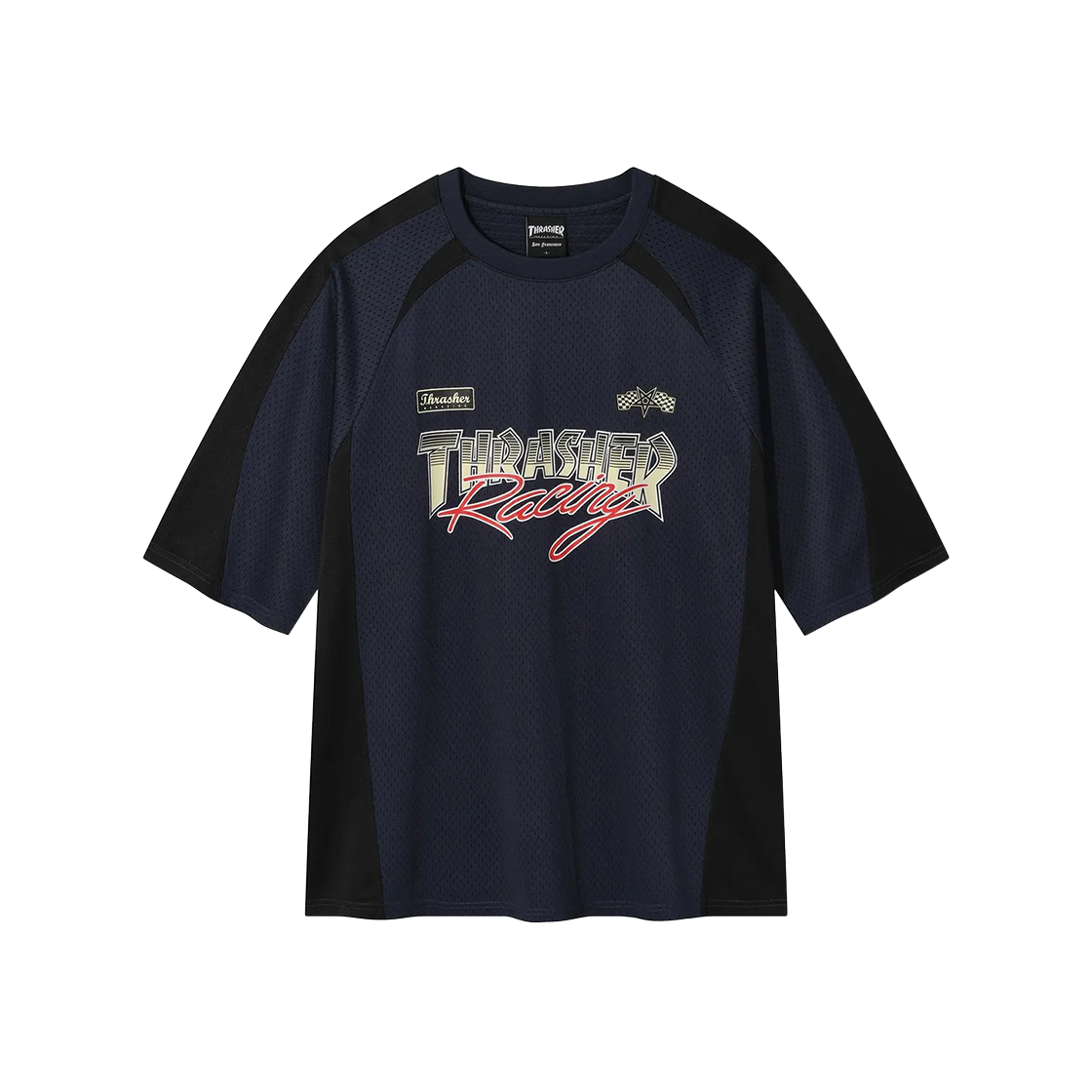 트레셔 블록코어 유니폼 반팔 티셔츠 네이비(THRASHER Blockcore Uniform Short Sleeve T-Shirt Navy)