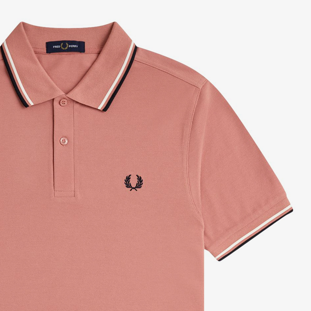 프레드페리 M3600 트윈 팁 프레드페리 셔츠 퍼티핑크/에크루/네이비(Fred Perry Twin Tipped Fred Perry Shirt Putty Pink/Ecru/Navy) - 6