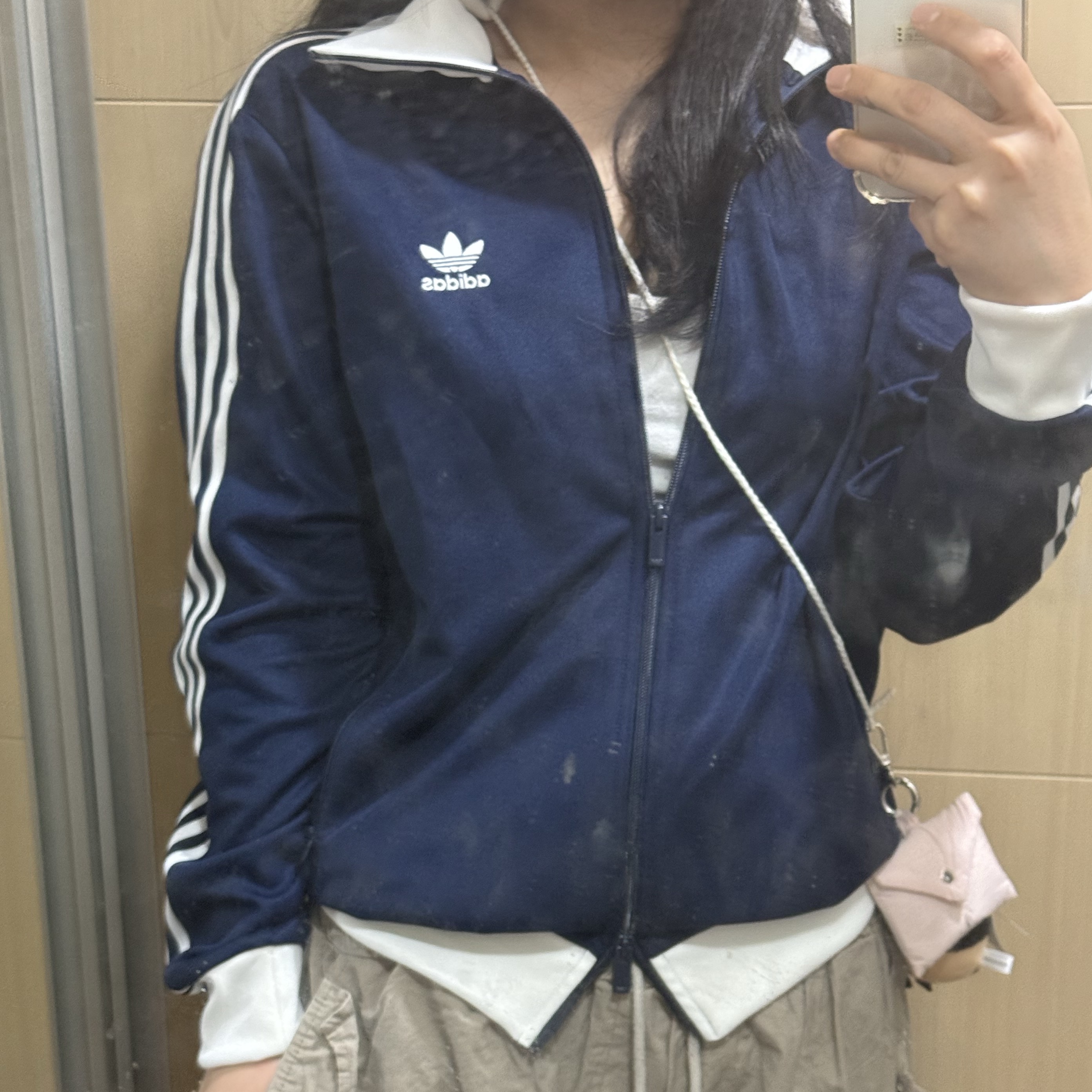 Adidas Adicolor Classic Beckenbauer Track Top Night Indigo - KR Sizing 착용 스타일 - 2