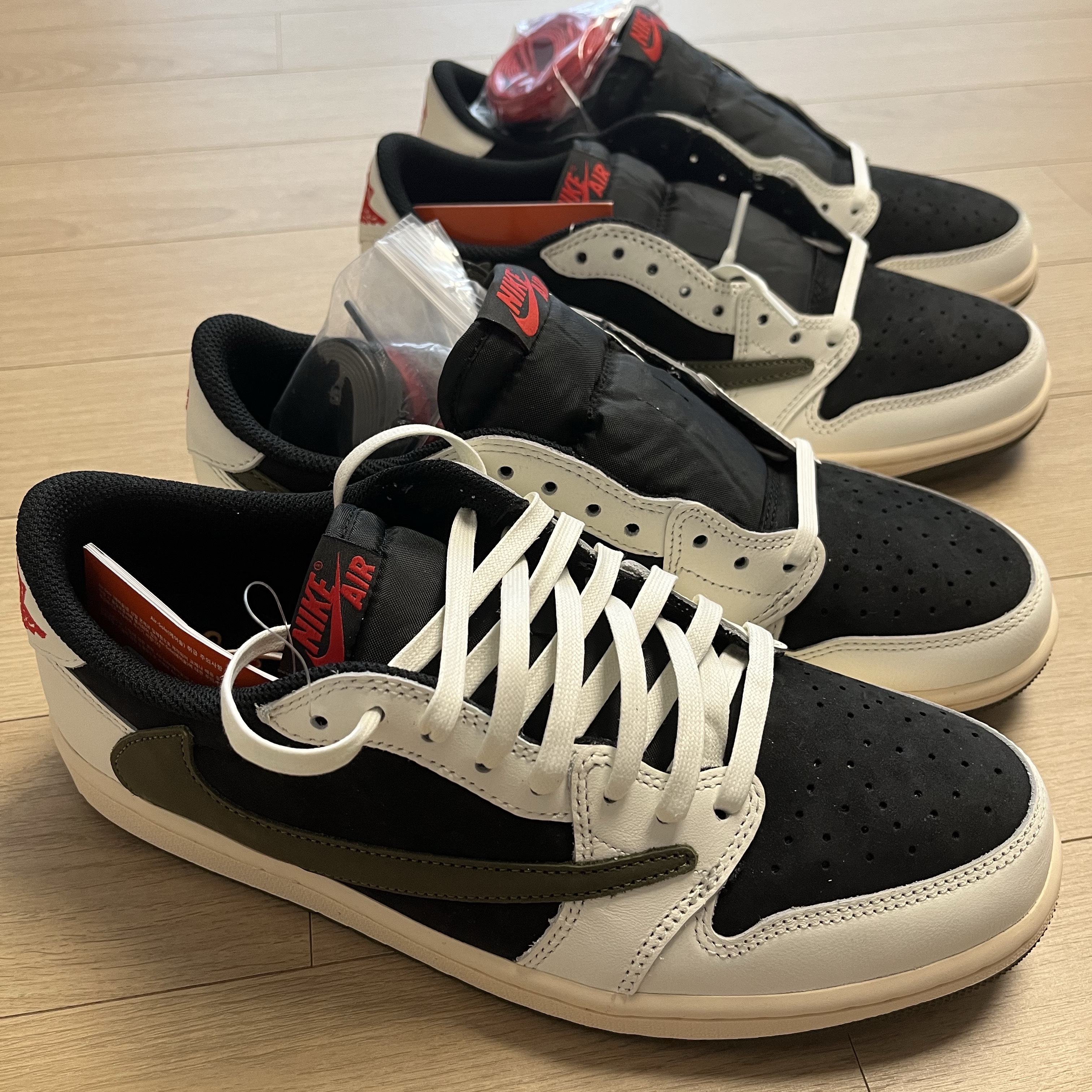 (W) Jordan 1 x Travis Scott Retro Low OG SP Medium Olive 착용 스타일