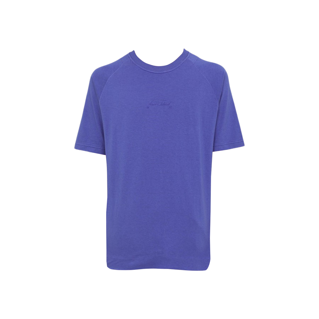 7615214Q3-V0022 Stone Island 214Q3 Garment Dyed Cotton Jersey Short Sleeve T-Shirt Bright Blue - 22SS
