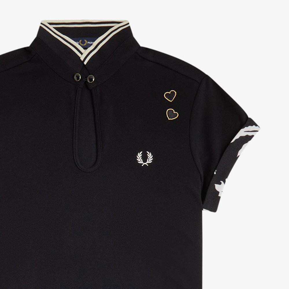 프레드페리x에이미와인하우스 프린트 트림 피케 드레스 블랙(Fred Perry Womens Printed Trim Pique Dress Black) - 5