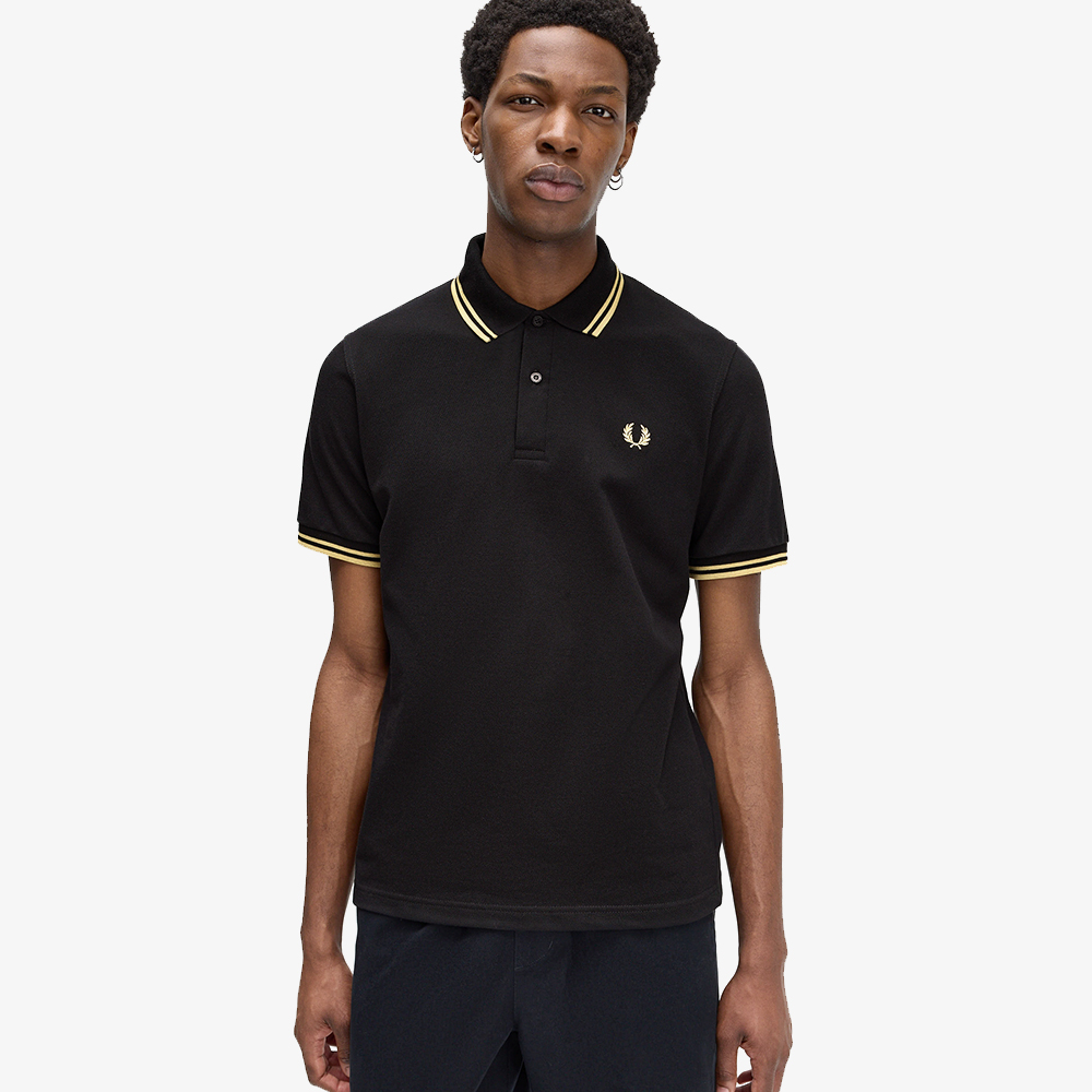 프레드페리 M12 트윈 팁 프레드페리 셔츠 블랙/샴페인(Fred Perry M12 Twin Tipped Fred Perry Shirt Black/Champagne) - 4