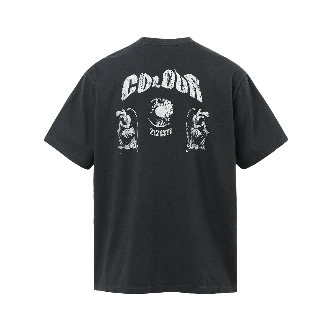 본바트 투 엔젤 그래픽 숏 슬리브 차콜