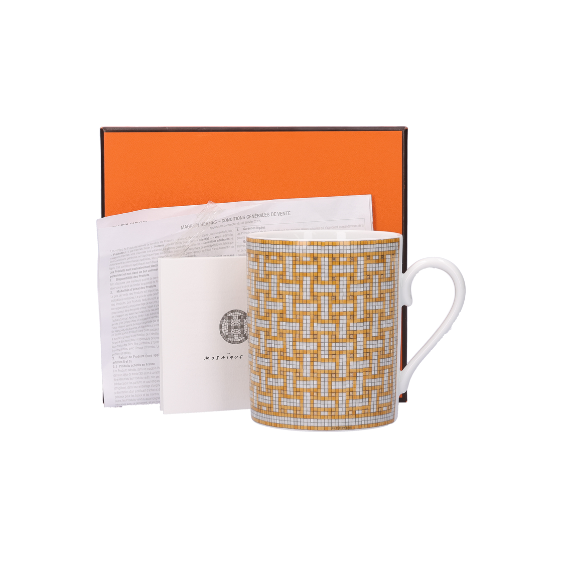 에르메스 P026031P 모자이크 오 24 골드 머그컵(Hermes Mosaïque au 24 Gold Mug) - 6