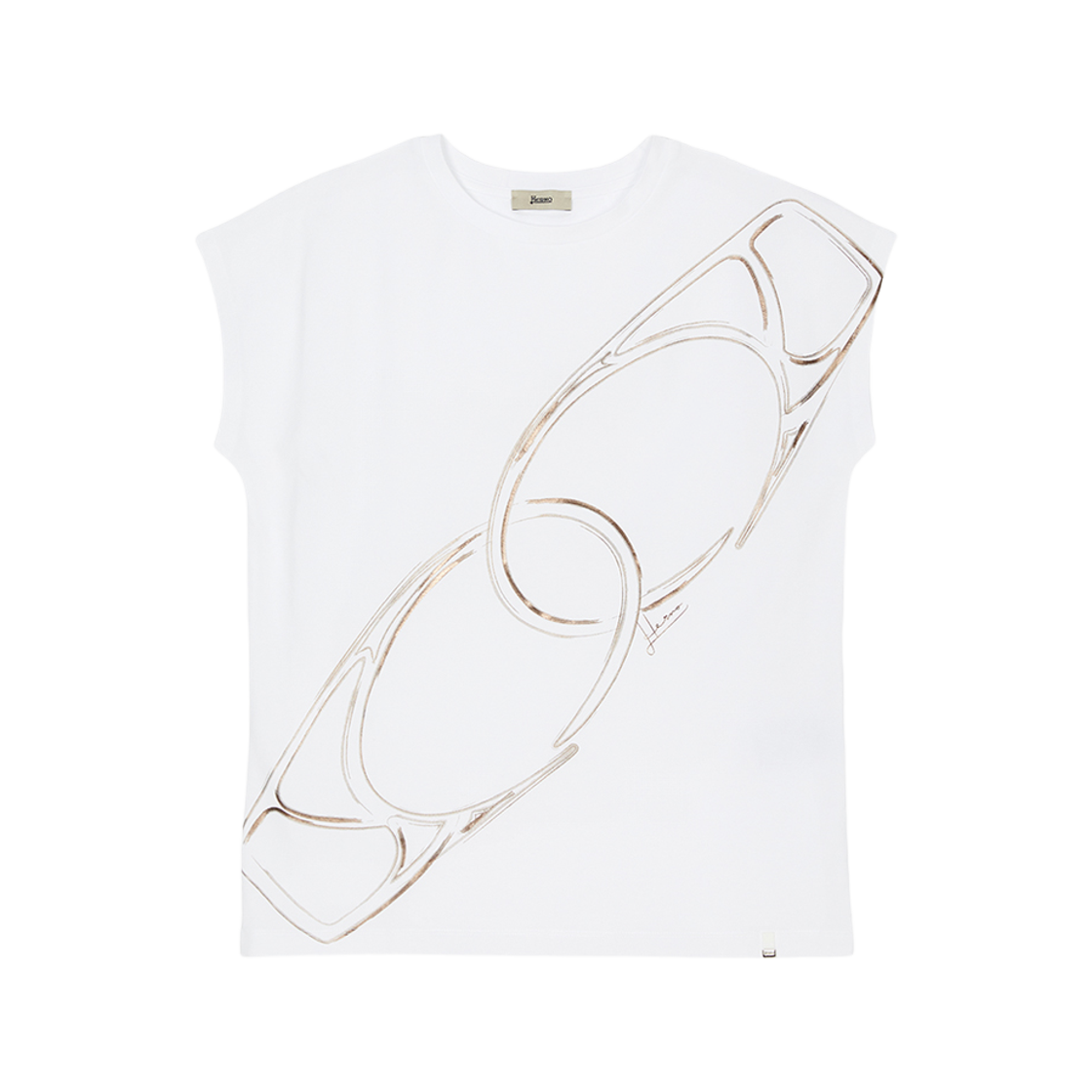 (W) 에르노 숏슬리브 티셔츠 화이트((W) Herno Short Sleeve T-Shirt White)