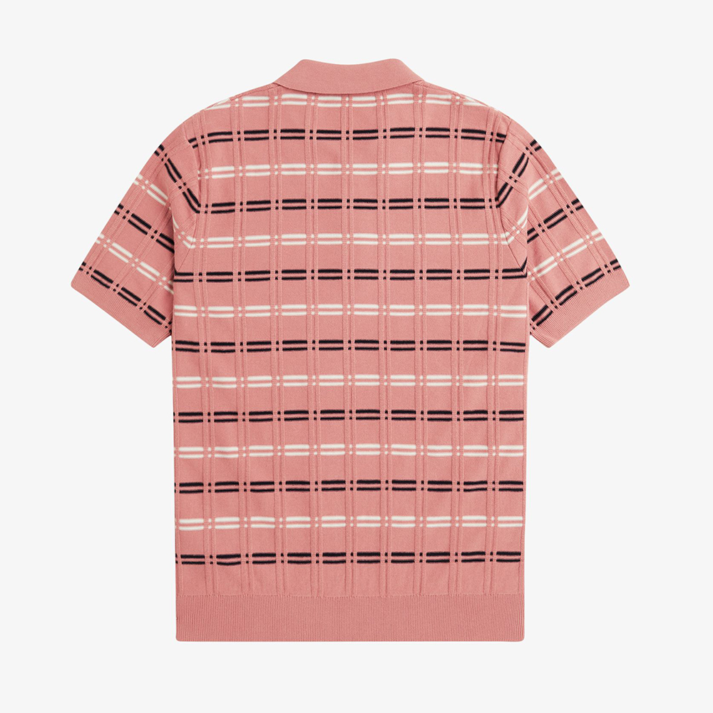 프레드페리 스트라이프 립 니트 셔츠 퍼티핑크(Fred Perry Striped Rib Knitted Shirt Putty Pink) - 2