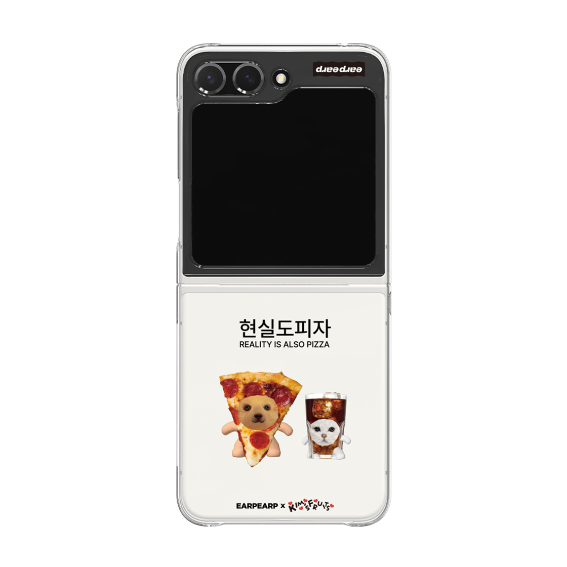 E2504_0303 [EARPEARP X KIMS FRUITS] Reality Escapizza (Z Flip Clear Hard)