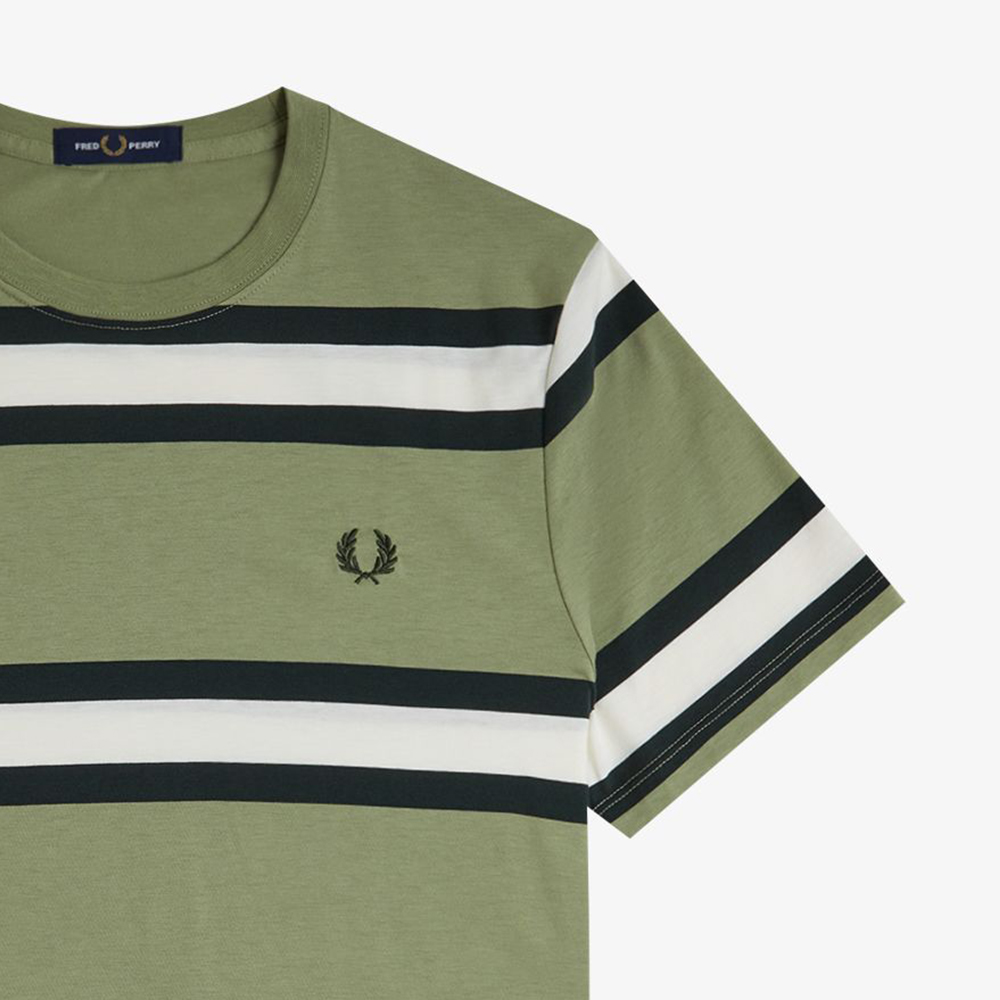 프레드페리 볼드 스트라이프 티셔츠 올리브민트(Fred Perry Bold Stripe T-Shirt Olive Mint) - 5