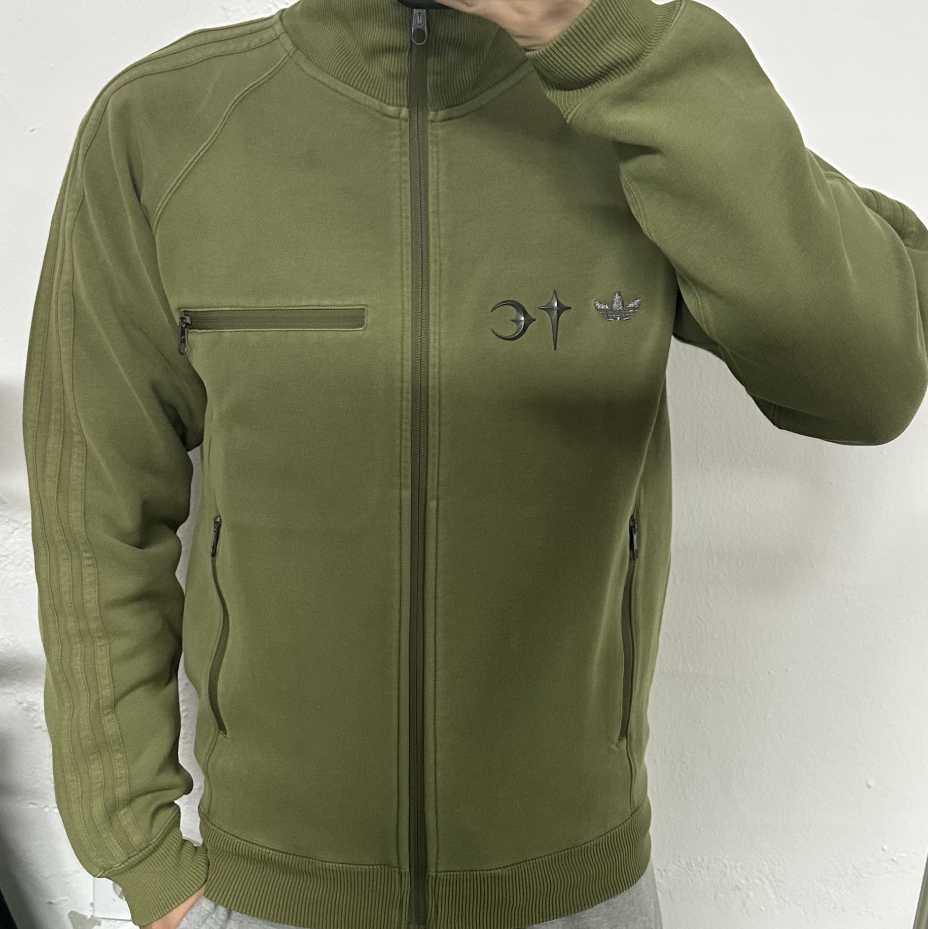 Adidas x Thug Club Track Top Focus Olive - KR Sizing 착용 스타일