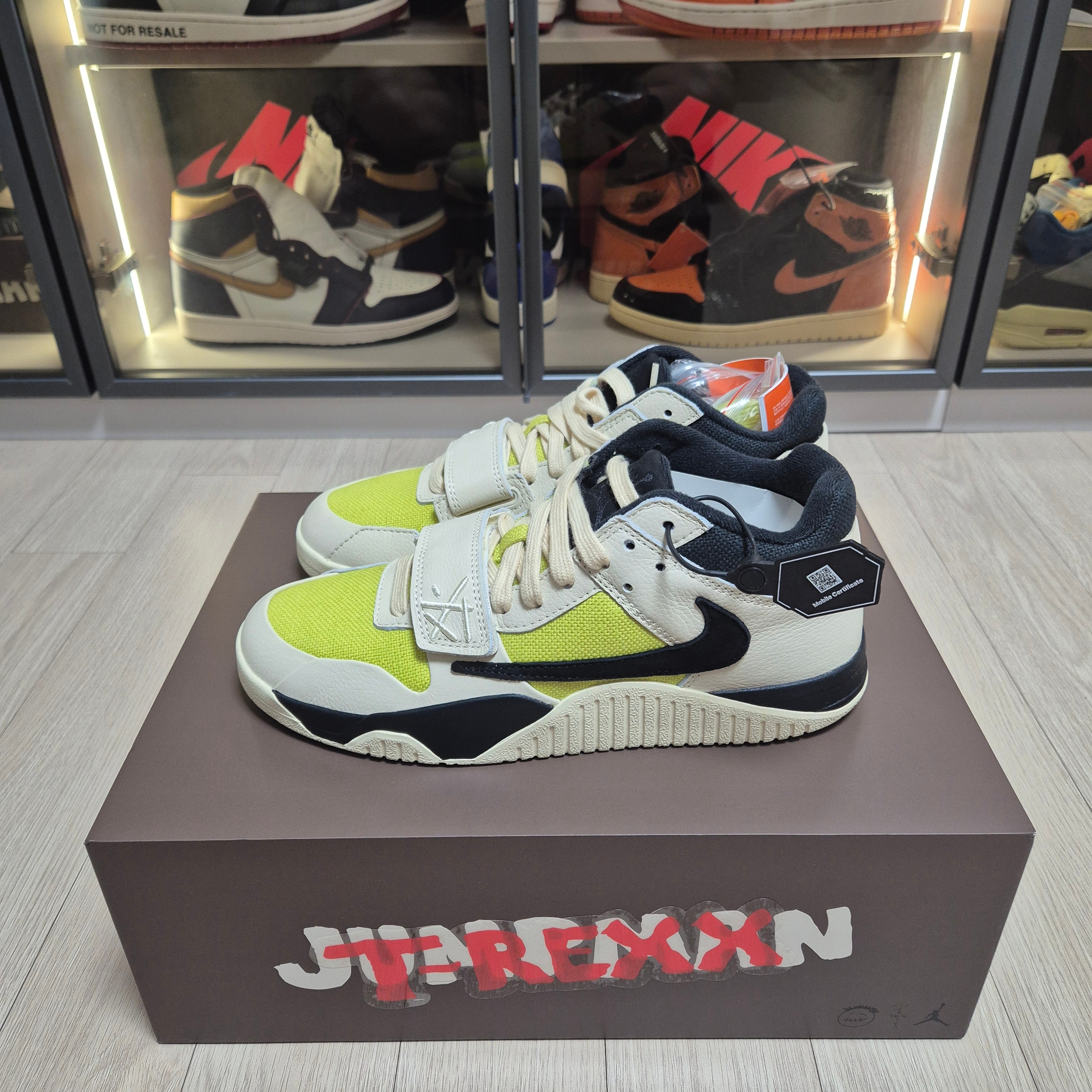 Jordan x Travis Scott Jumpman Jack TR Bright Cactus 착용 스타일 - 3