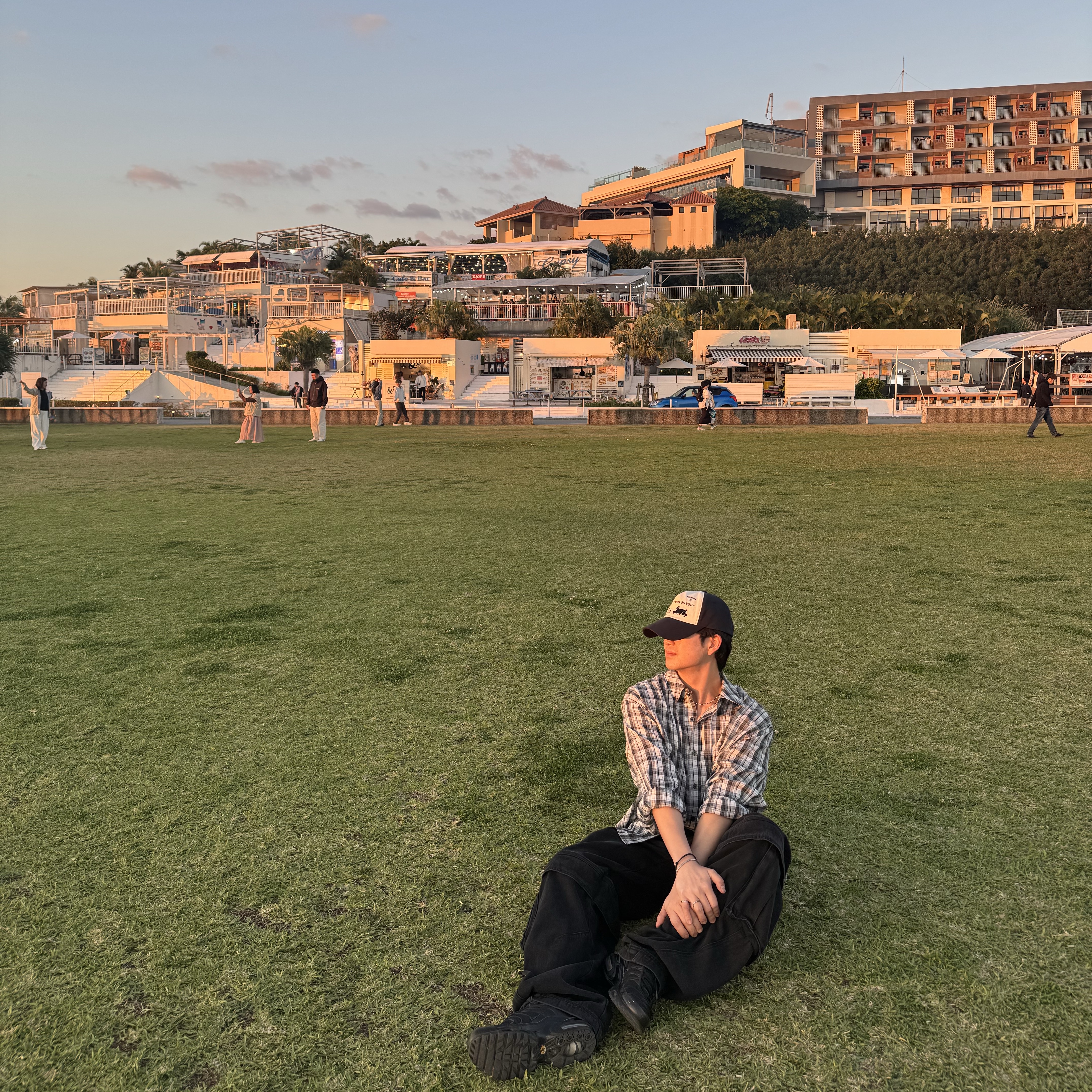 Undermycar Mu.36 Anti Fxxking Logo Play Basic Long Sleeve Check Shirts Blue Black, [KREAM 단독] BLR x POG Divided Curved Line Double Buckle Pants Black 착용 스타일