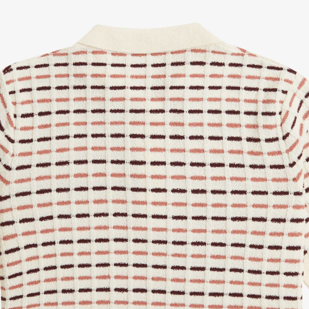 프레드페리 우먼스 부클 니트 폴로 셔츠 실키피치(Fred Perry Womens Boucle Knitted Polo Shirt Silky Peach) - 6
