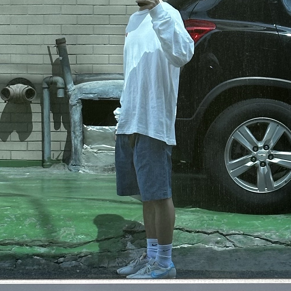 Nike x Stussy LD-1000 SP Phantom Aquarius Blue, Human Made Graphic L/S T-Shirt #3 White 착용 스타일