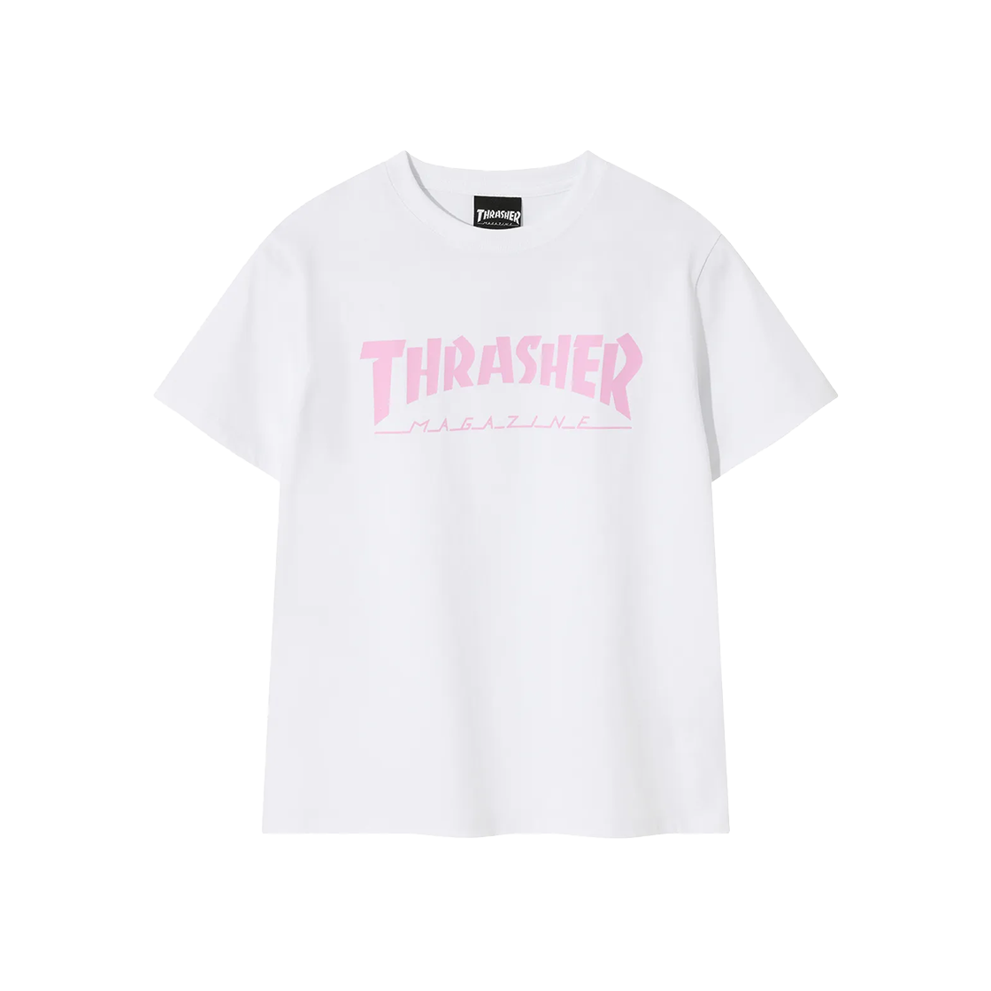 TR2502ST74WH THRASHER (W) Magazine Short Sleeve T-Shirt White