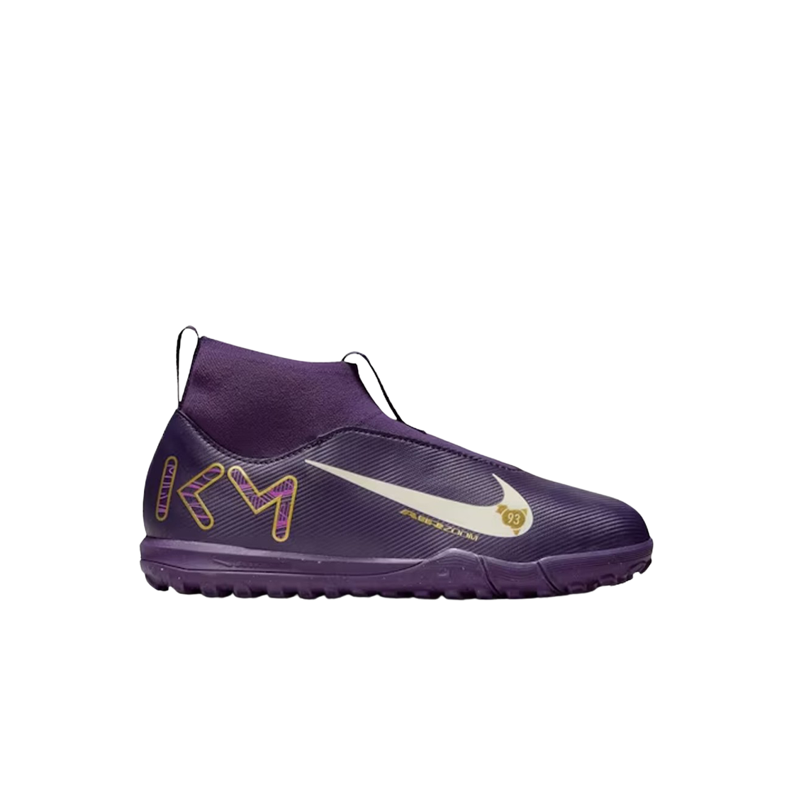 (JR) 나이키 줌 머큐리얼 슈퍼플라이 10 아카데미 KM TF 그랜드 퍼플 페일 아이보리((JR) Nike Zoom Mercurial Superfly 10 Academy KM TF Grand Purple Pale Ivory) - 1