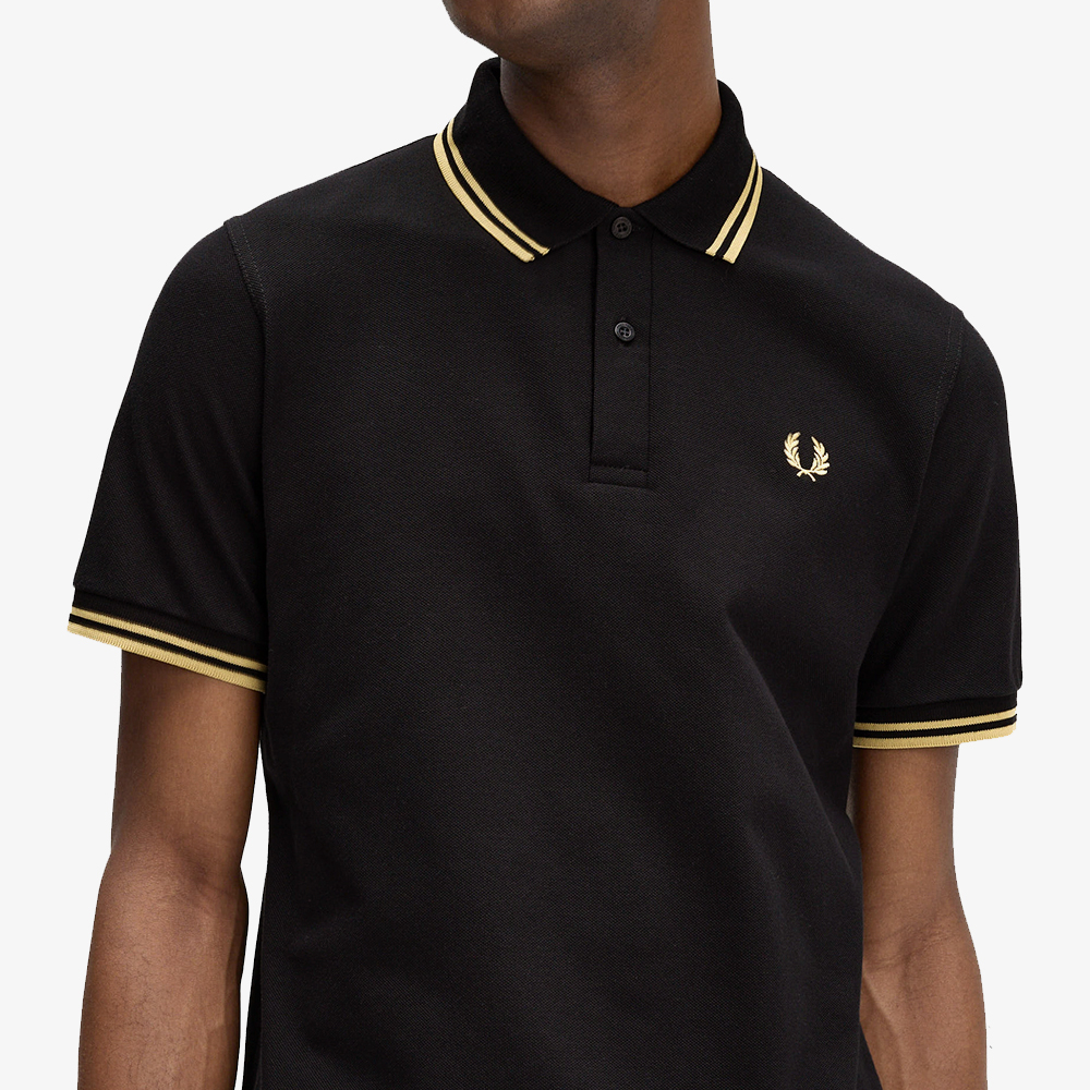 프레드페리 M12 트윈 팁 프레드페리 셔츠 블랙/샴페인(Fred Perry M12 Twin Tipped Fred Perry Shirt Black/Champagne) - 6