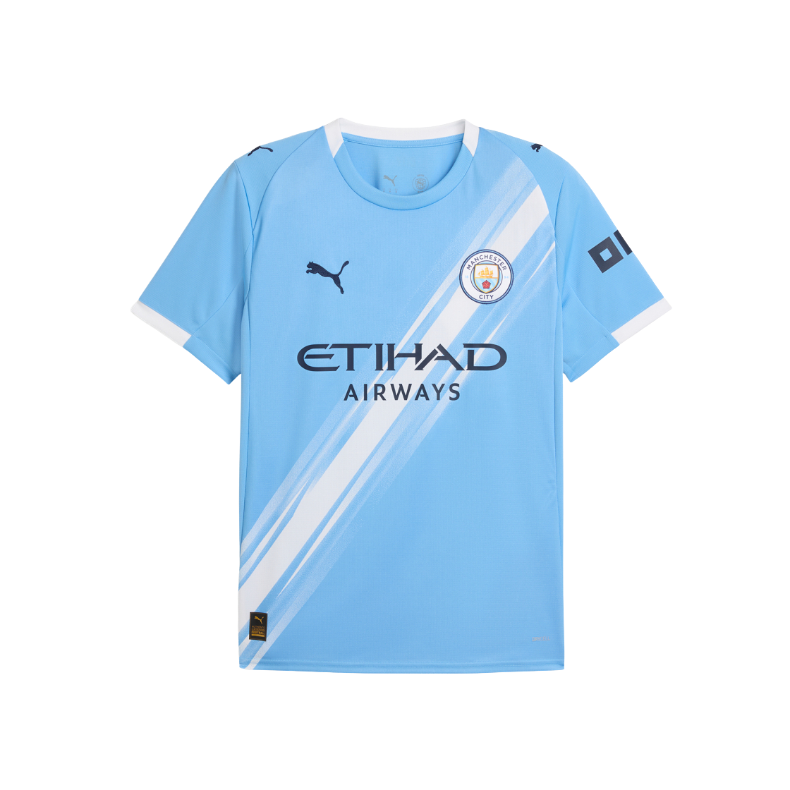 푸마 맨체스터 시티 2025/26 홈 레플리카 저지 팀 라이트 블루 (논 마킹 버전)(Puma Manchester City 2025/26 Home Replica Jersey Team Light Blue (Non Marking Ver.))