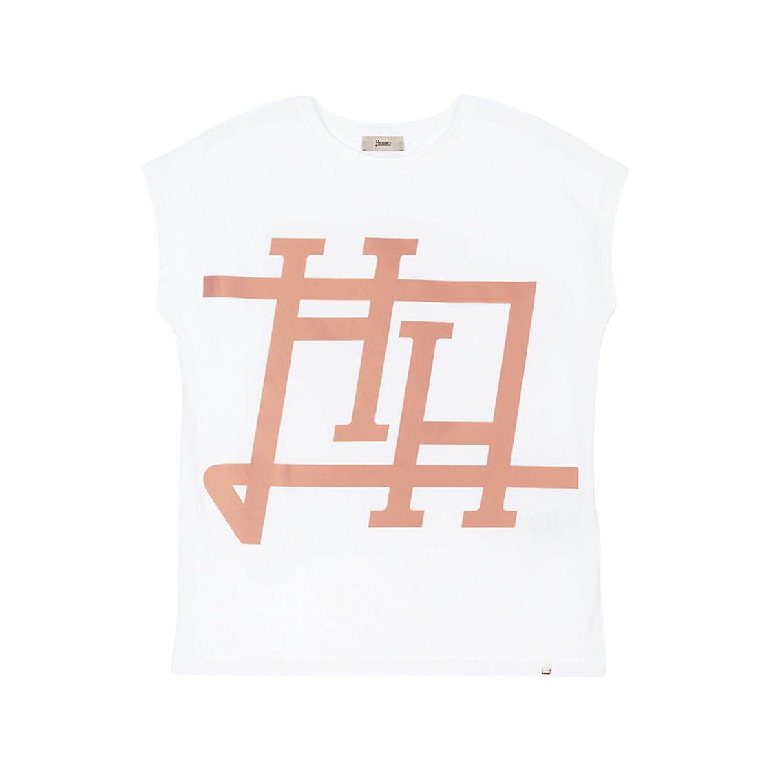 (W) 에르노 숏슬리브 티셔츠 화이트((W) Herno Short Sleeve T-Shirt White)