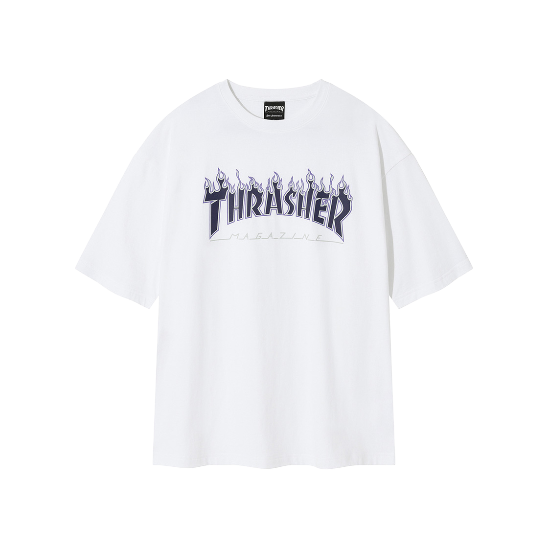 트레셔 플레임 반팔 티셔츠 화이트(THRASHER Flame Short Sleeve T-Shirt White)