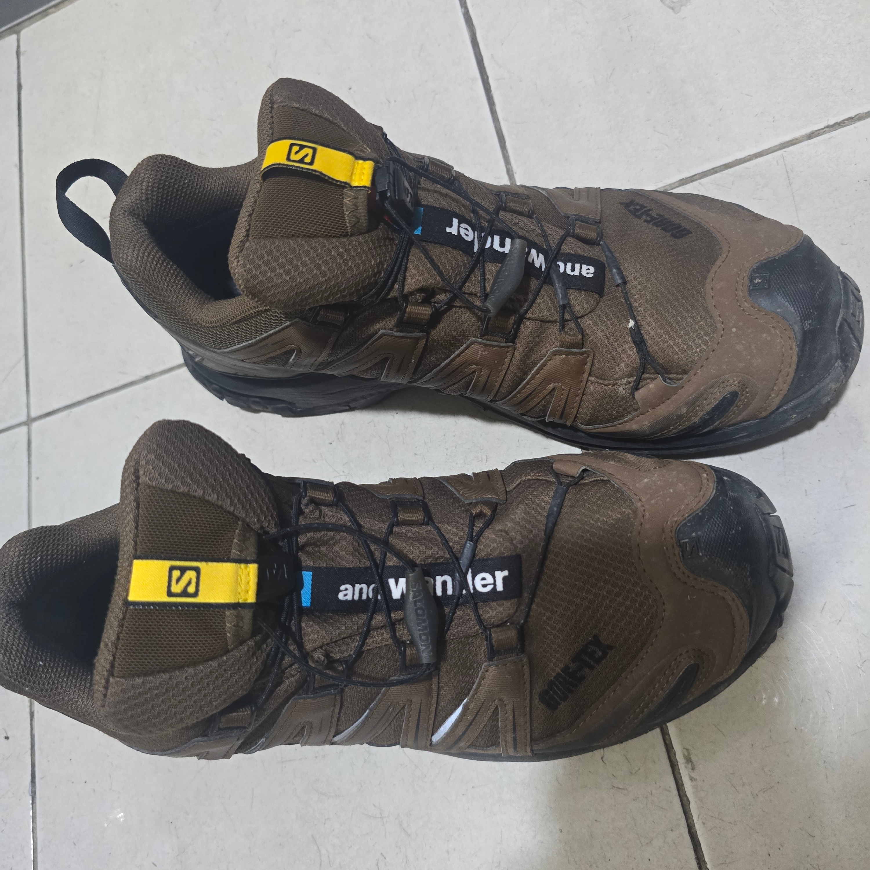 Salomon x And Wander XA Pro 3D Gore-Tex Brown 착용 스타일