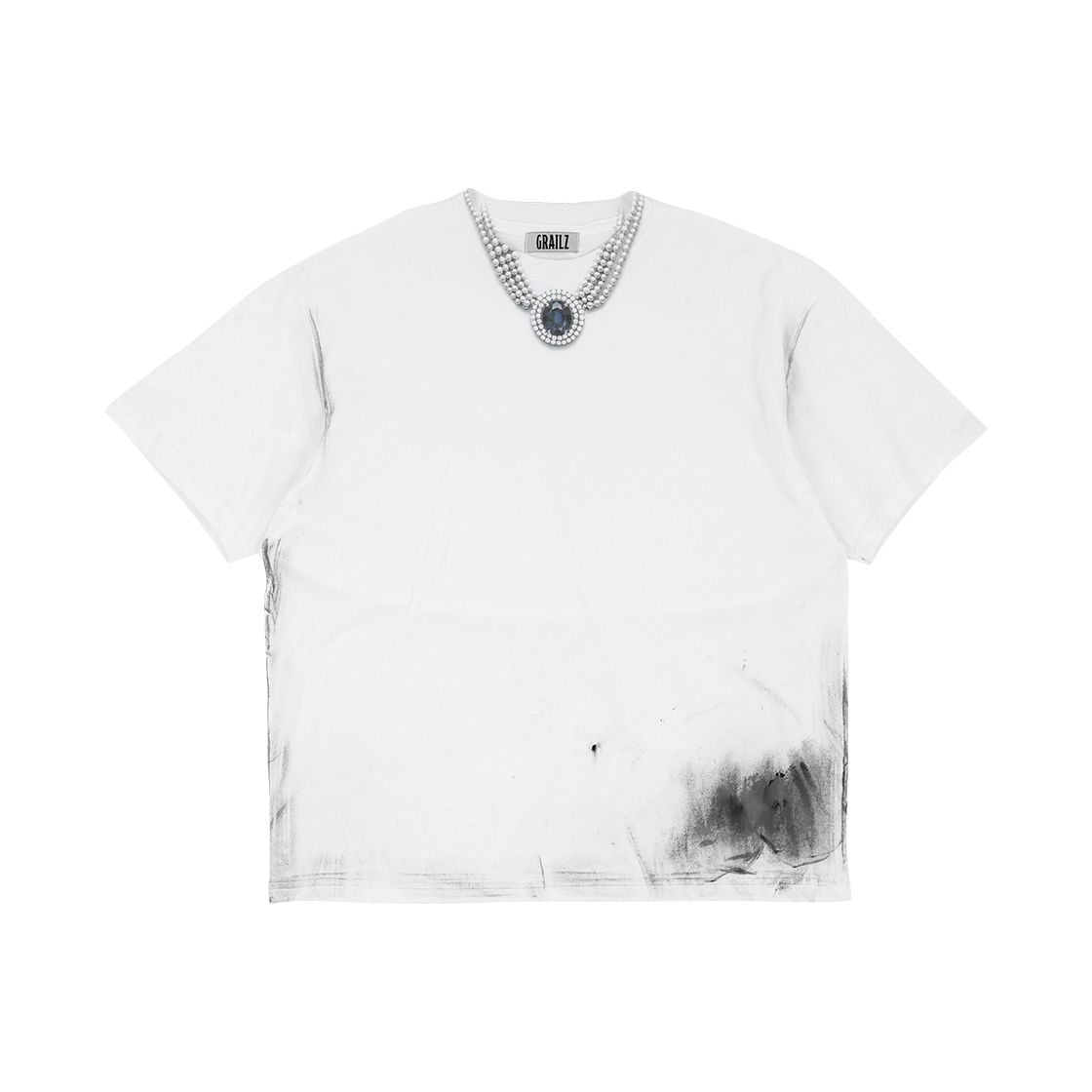 GR25SSMS04WH Grailz Necklace Illusion T-Shirts White