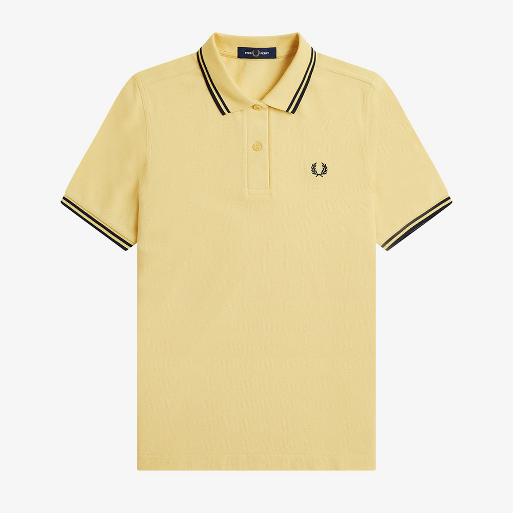 프레드페리 우먼스 G3600 트윈 팁 프레드페리 셔츠 챔피언스골드/블랙(Fred Perry Womens Twin Tipped Fred Perry Shirt Champion’s Gold/Black) - 2