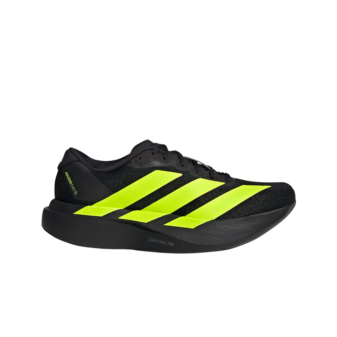 (W) 아디다스 아디제로 EVO SL 코어 블랙 루시드 레몬((W) Adidas Adizero EVO SL Core Black Lucid Lemon)
