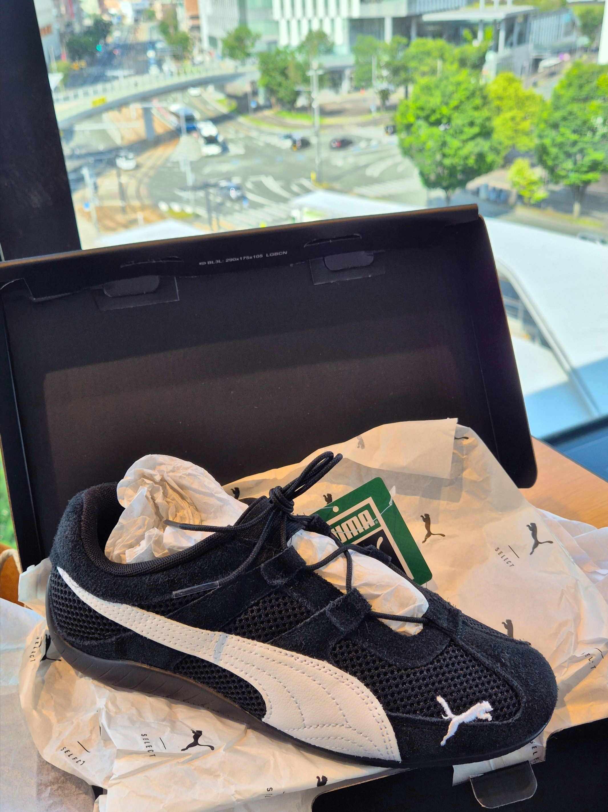 (W) Puma Speedcat Go Puma Black Puma White 착용 스타일