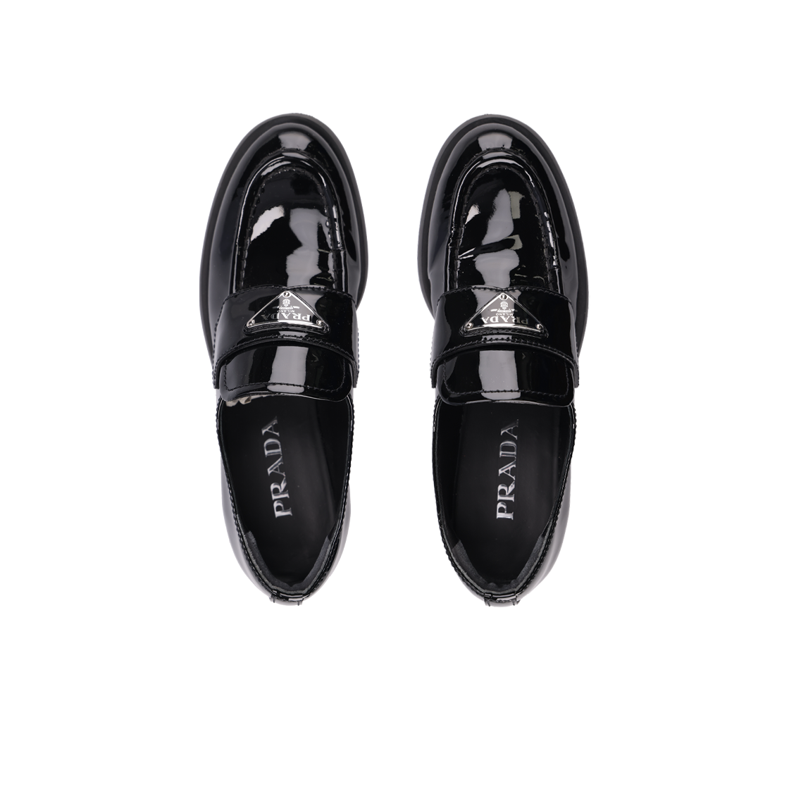 1D329N Prada Patent Leather Loafers, Size 35.5 - #4