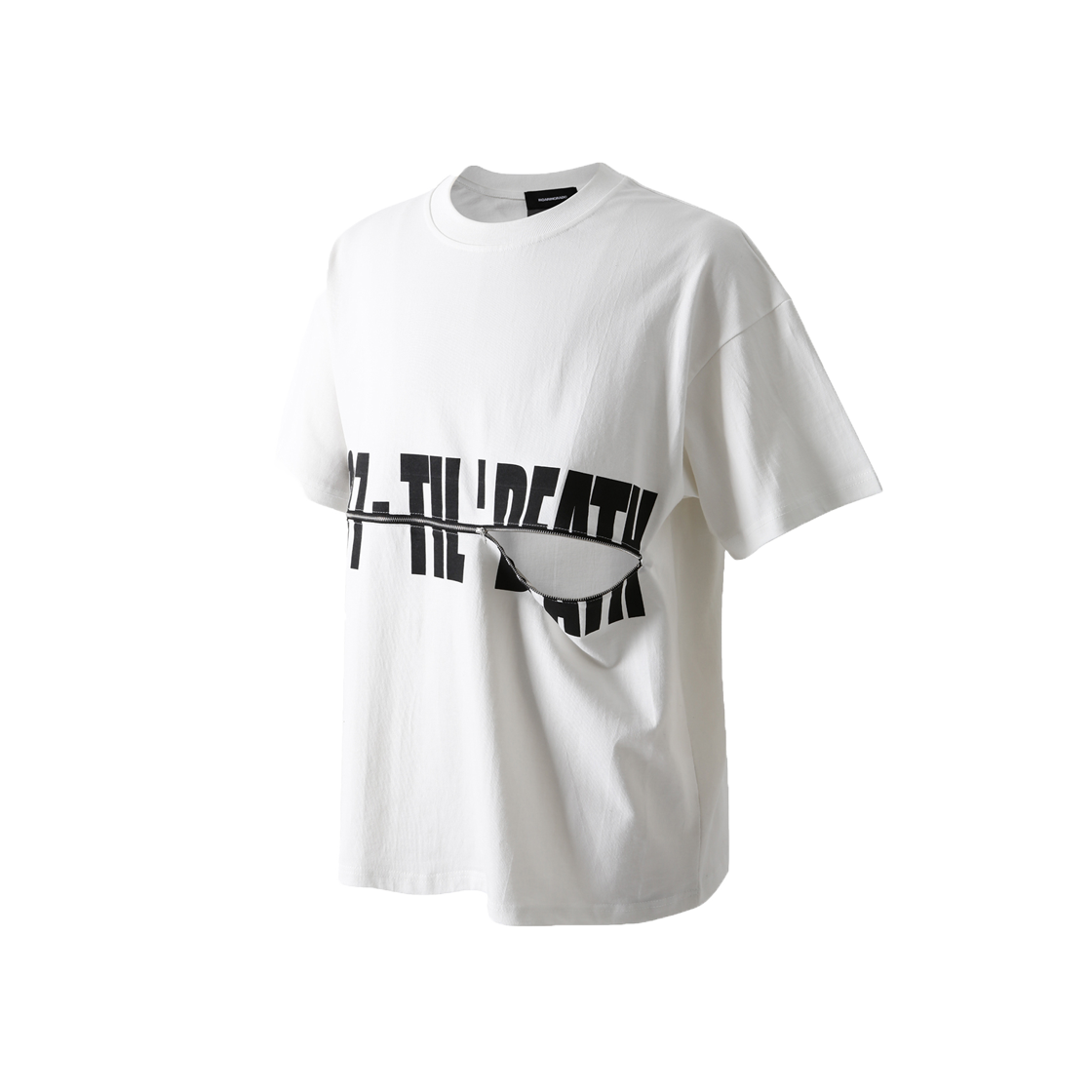 로어링라드 레이어드 지퍼 티셔츠 화이트(ROARINGRAD Layered Zipper T-shirt White)