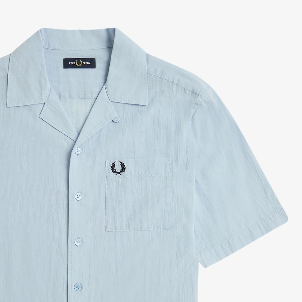 프레드페리 라이트웨이트 텍스쳐 리비어 칼라 셔츠 라이트스모크(Fred Perry Lightweight Texture Revere Collar Shirt Light Smoke) - 5