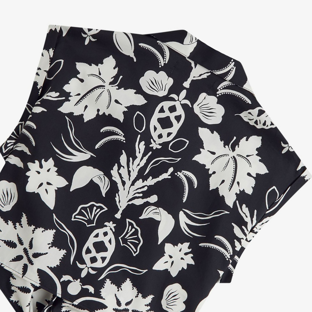 프레드페리x에이미와인하우스 타이 프론트 프린트 셔츠 블랙(Fred Perry Womens Tie-Front Printed Shirt Black) - 4