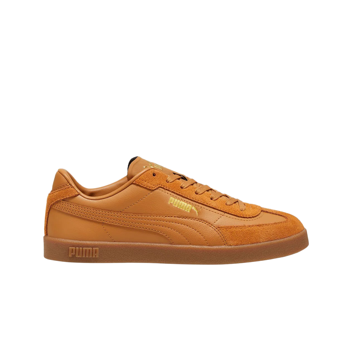 397447-03 Puma Club II Era Caramel Latte Gold