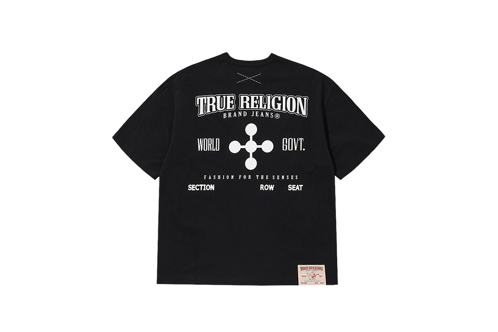 트루릴리젼 x 원피스 월드 거브트 숏 슬리브 블랙 | True